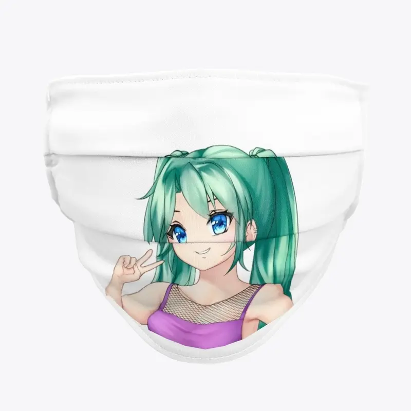 green hair girl anime