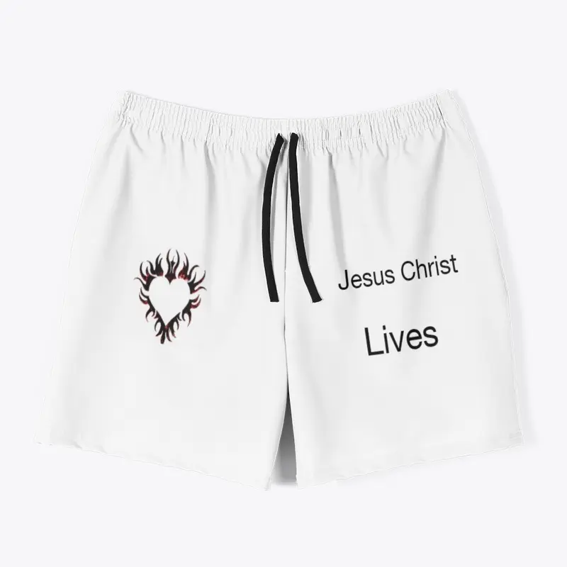 Jesus Christ Lives Mens swimmer Trunks