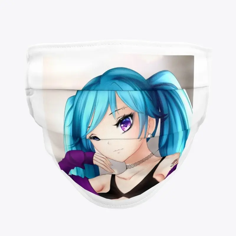 Cute blue hair anime