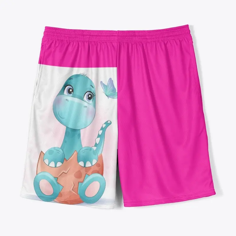 Cute blue dinosaur egg shorts