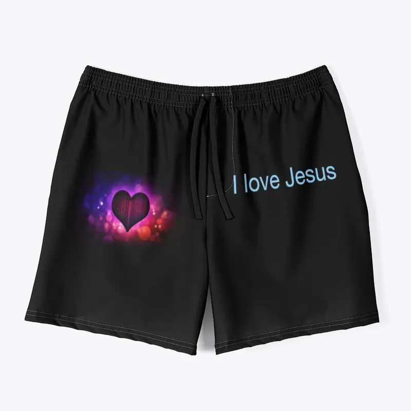 I love Jesus pretty colorful heart